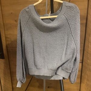 Textured Blue Sweater